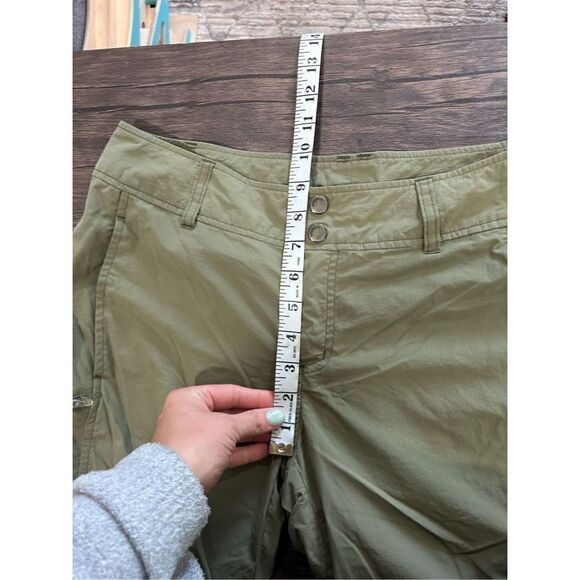 ExOfficio Convertible Shorts Tan Khaki Nylon Hiking Pants Size 8 Insect Shield - Picture 11 of 12